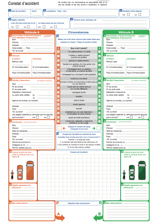 aanrijdingsformulier